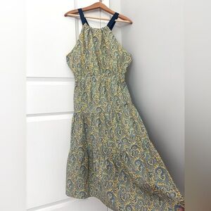 Antonio Melani Liberty Tiered Midi Olivia Dress Floral Paisley Cotton Size 10